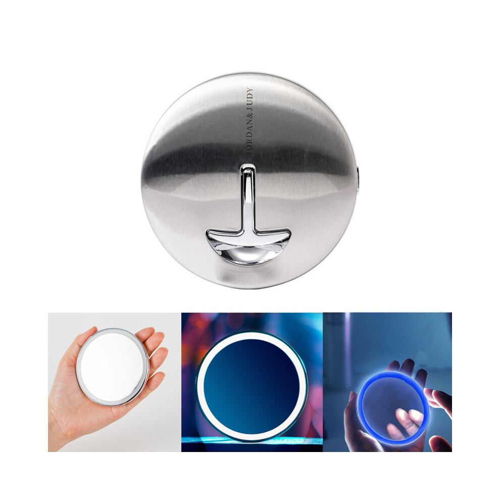 Jordan&Judy Portable Travel Makeup Mirror USB Rechargeable LED Mirrors With Storage Bag