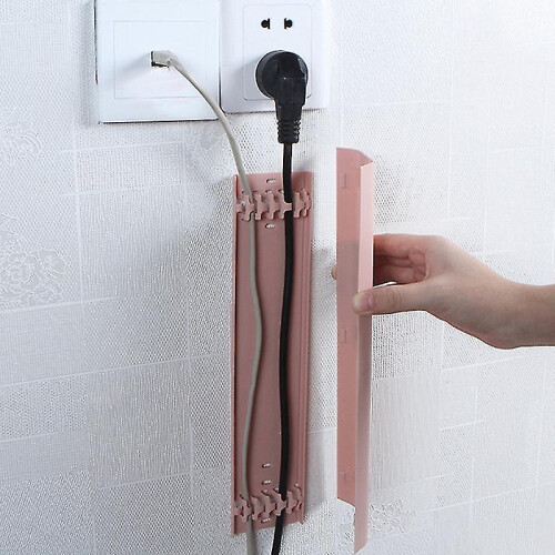 (Green) Wall Mount Cable Wire Holder Box Organizer Cord Data Line Fixer Storage Clamp Jikaix 1