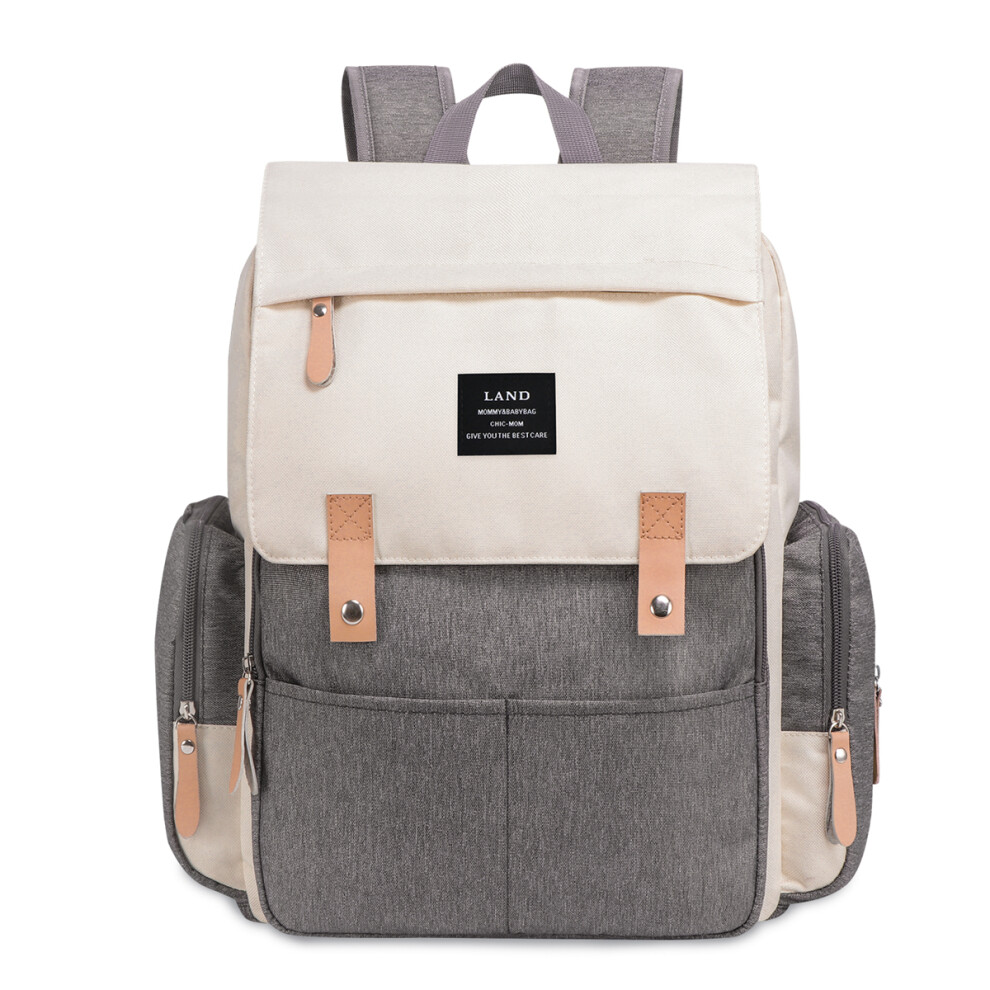 20L Baby Diaper Bag Organizer Shoulder Bag Multi-Function Camping Waterproof Mummy Nursing Backpack Grey