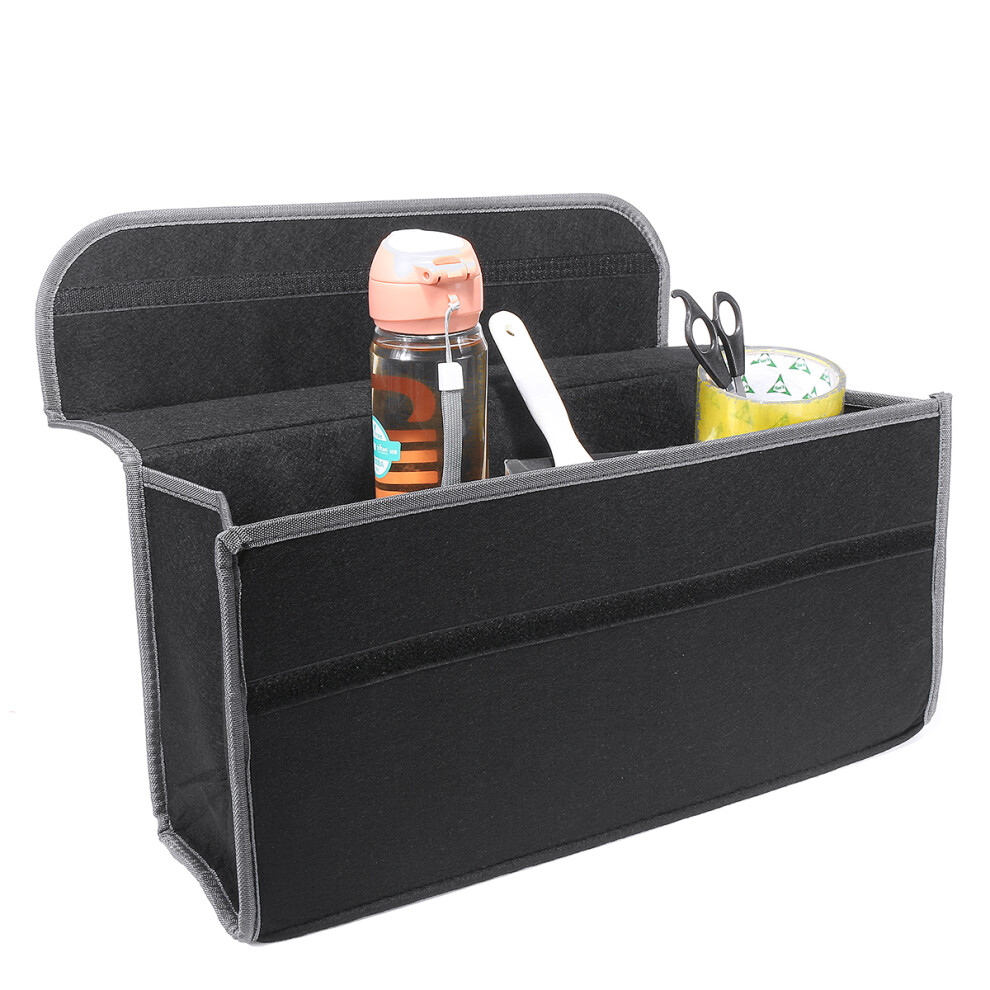 Collaspsible Car Compartment Trunk Bag Cargo Organizer Folding Caddy Storage Collapse Bag Bin For Car Truck Suv Trunk Organizer Black/Grey 818260273016