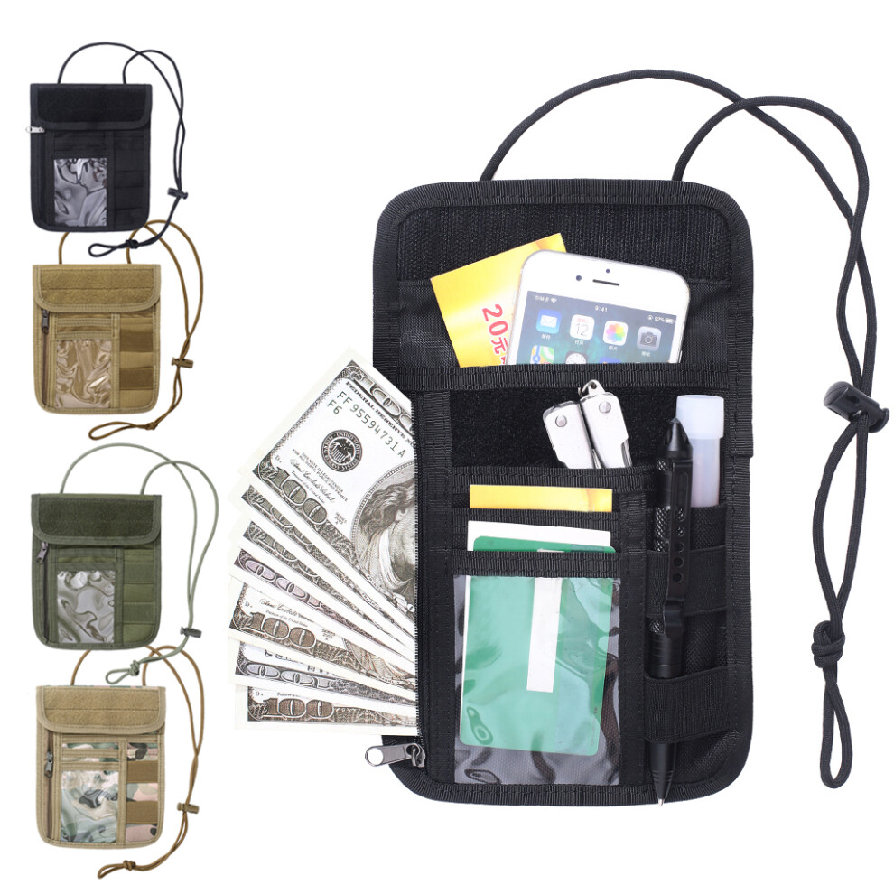 ZANLURE Tactical ID Card Holder Multifunction Card Case Men Women Credit Passport Purse Hunting Molle Pouch Wallet Bag