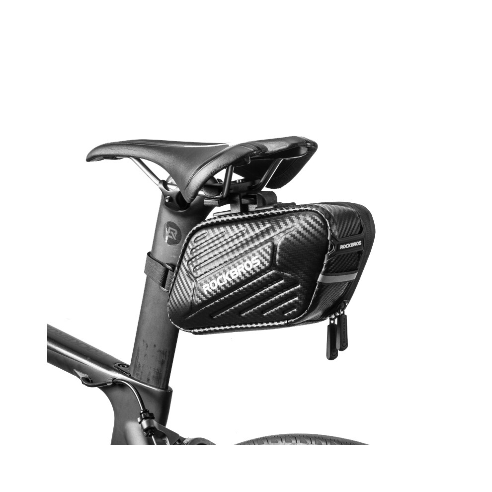 ROCKBROS Bike Bag B59 1.5L High-capacity Rainproof Bike Bag Under Seat Reflective Hard Shell Saddle Pocket Rear Panniers Cycling Accessories