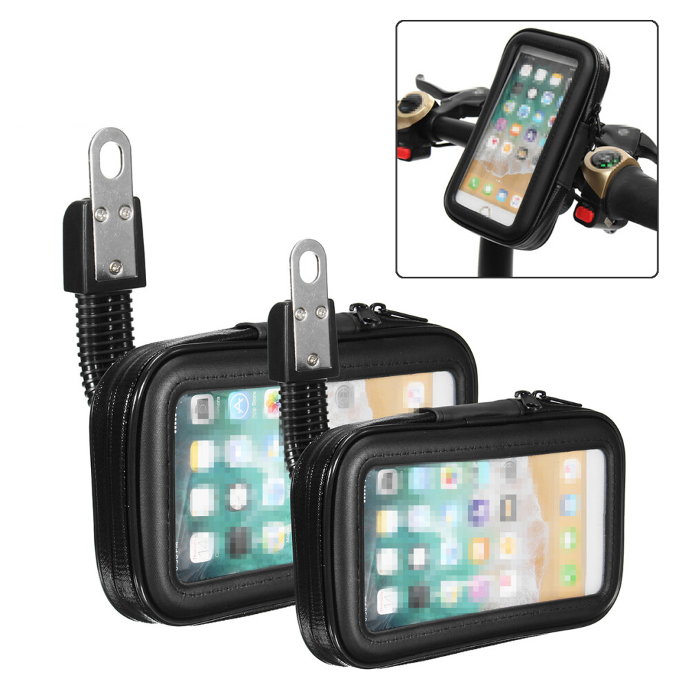 Bikight Universal Electric Bicycle Handlebar Phone Gps Holder Non-Slip Rubber Grip Waterproof Motorcycle Mobile Phone Support Black 6900025743392