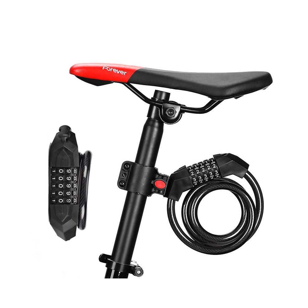 Bikight 5 Number Bicycle Password Lock Anti-Theft Durable Long Spring Wire Motorcycle Bicycle Safety Riding Cycling Lock 6900078687889