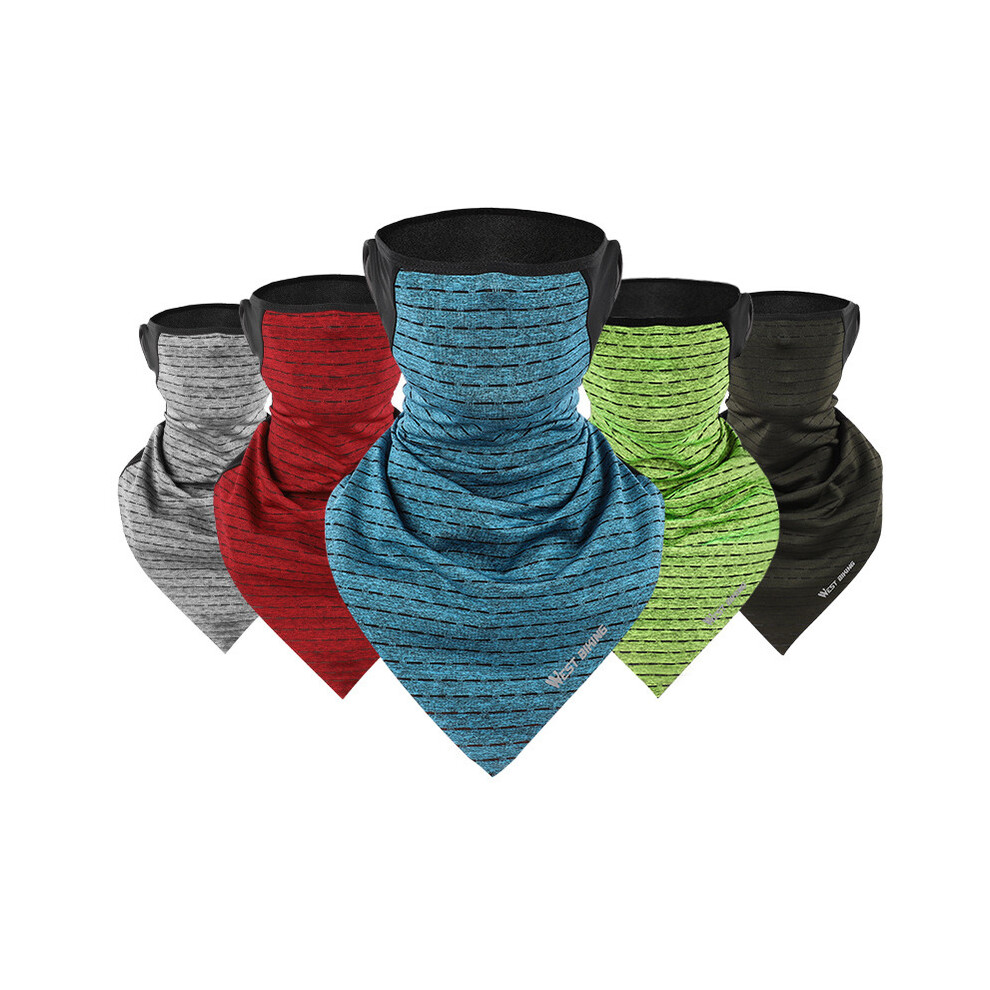 West Biking Unisex Multifunction Ice Silk Triangle Scarf Wind-Proof Anti-Uv Dust-Proof Neck Protector Face Mask Cycling 6900067886736