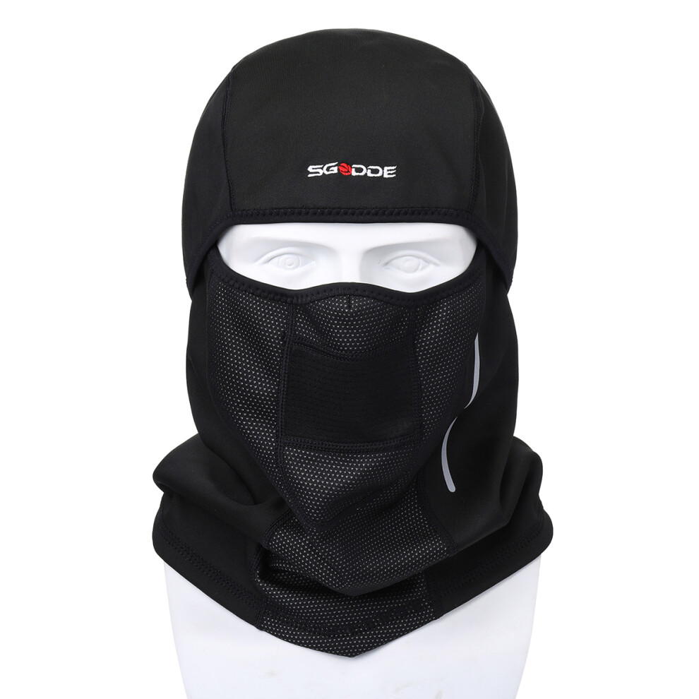Sgodde Men Women Windproof Ski Mask Bike Face Mask Bicycle Skiing Winter Head Scarves Black 433264372987