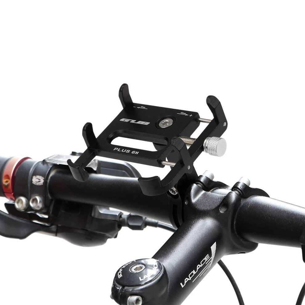 Gub Plus 6H Aluminum Alloy 360 Rotatable Cell Phone Holder Bicycle Lengthened Fixed Claw Mount Handlebar For For 3.5-6.2In Phones Black 6900074941633