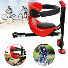 Front Mount Child Bike Seat Safety Stable Bicycle Seat with Handrail Kids Saddle Cushion