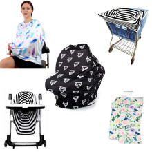 Multifunctional Breathable Nursing Breast Feeding Scarf Stroller Shade Cover Long Cotton Shawl Wraps