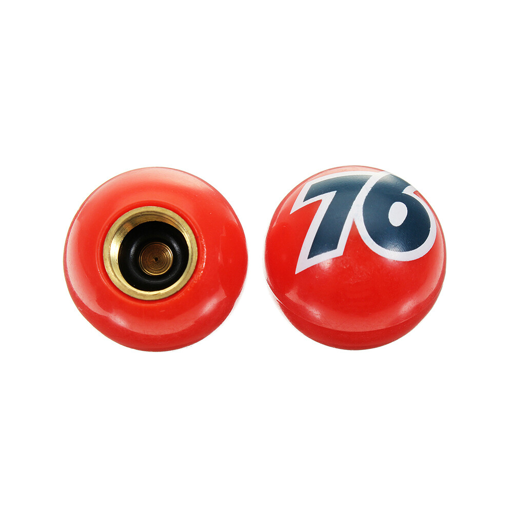 Sport Cycling 4pcs Number 76 Plastic Red Universal Tyre Tire Air Valve Stem Dust Caps Cover For Bike