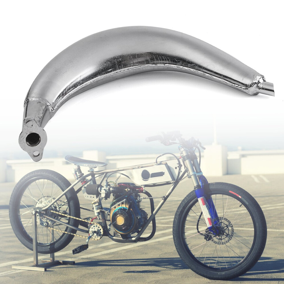 Chrome Muffler Exhaust Pipe For 80Cc 66Cc 49Cc Motorized Bicycle Engine Bike Cycling Accessories 6900619239652