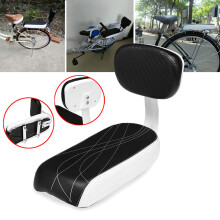 14.5x34x25cm Bike Rear Seat Child Safety Cushion Bike Back Saddle with Armrest Outdoor Cycling