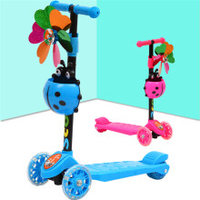 Children's Folding Scooter Adjustable Handlebar 4 LED Wheel Self Balancing Scooters