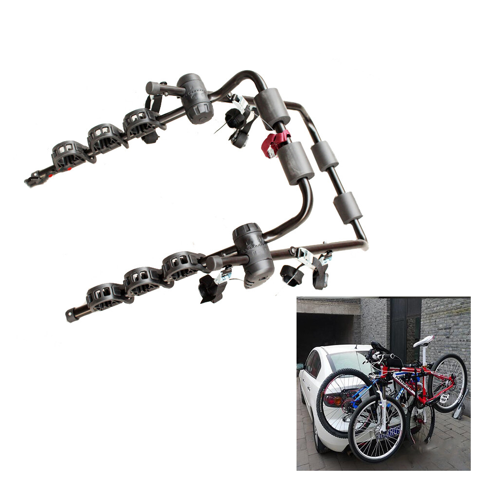 Bikight Sj-531 3-Bike Trunk Mount Bicycle Carrier Rack For Most Sedan Suv Hatchbacks Minivans Black 095509803733