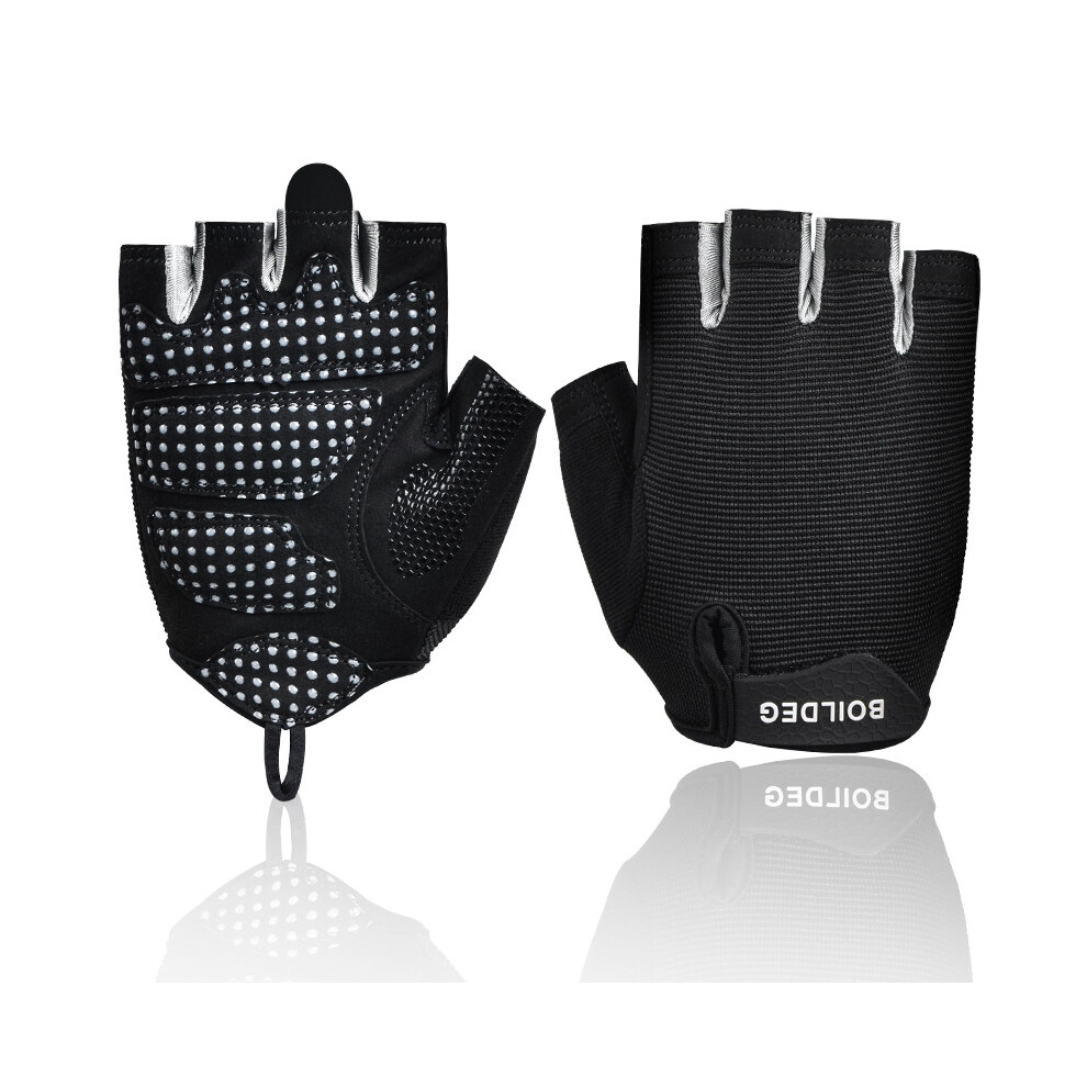 Boodun Half-Finger Riding Glove Non-Slip Dumbbell Fitness Gloves Outdoor Motorcycle Riding Cycling Protective Finger Gloves 3518362783259