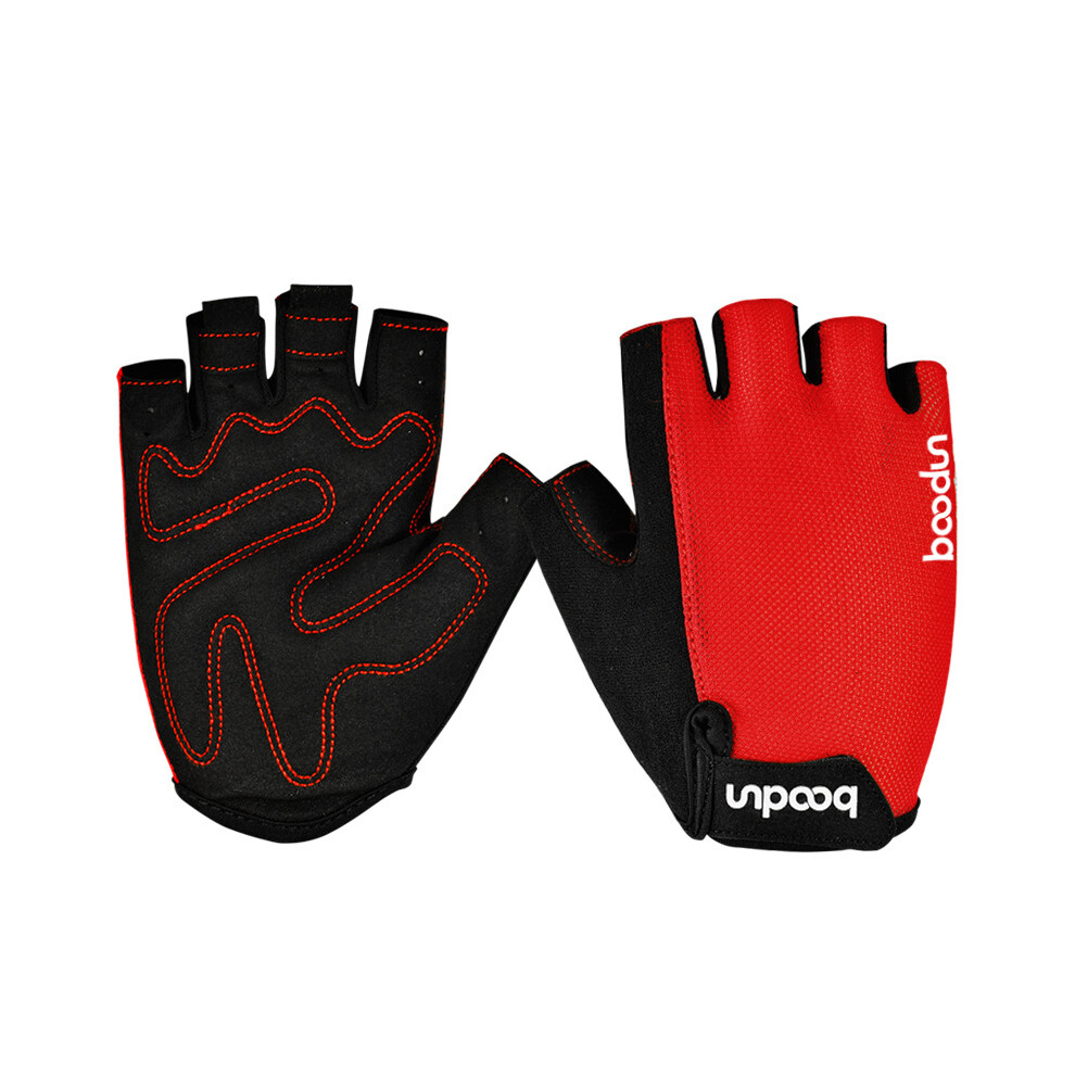 Boodun Half-Finger Riding Glove Dumbbell Fitness Gloves Outdoor Motorcycle Riding Cycling Protective Finger Gloves 5749021308546