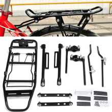 BIKIGHT 35KG Bearing Aluminum Alloy Bicycle Mountain Bike Rear Rack Seat Post Mount Luggage Carrier Cargo Rack For 24''-28'' Bikes