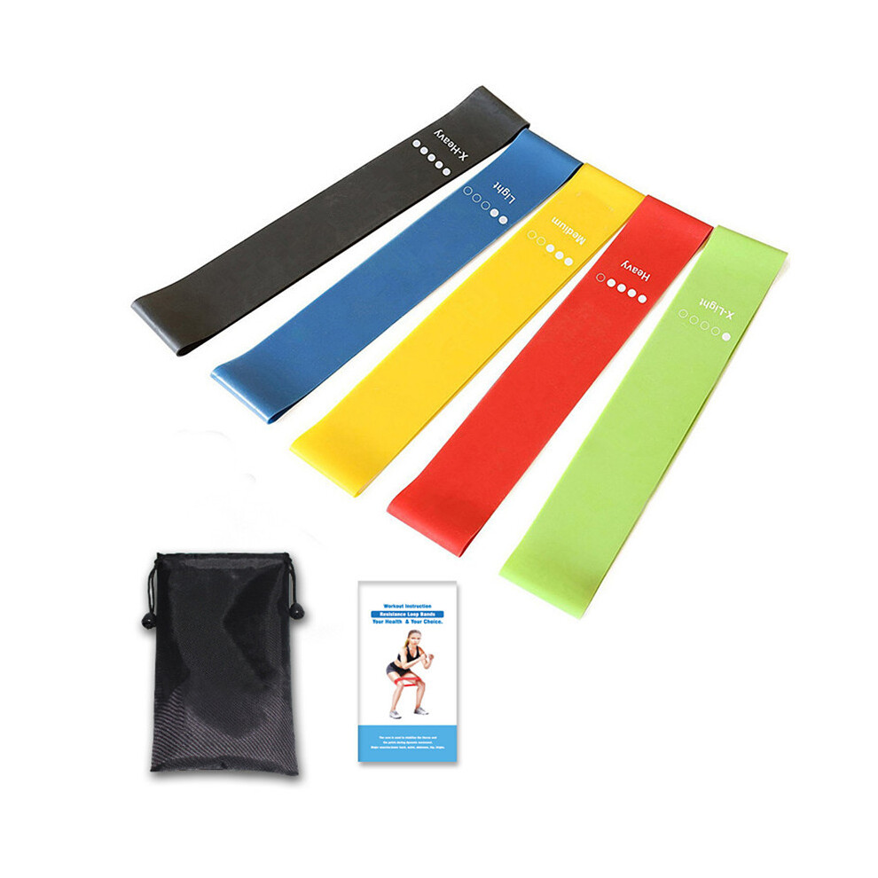KALOAD Resistance Loop Fitness Exercise Bands with Instruction Guide Carry Bag Fit Simplify
