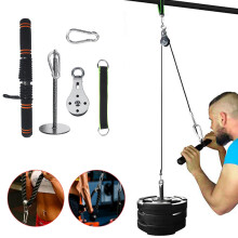 Fitness Pulley Cable System DIY Heavy Duty Wrist Arm Strength Trainer for Biceps Triceps Training Home Gym