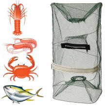 ZANLURE 22x45cm Folding Fishing Net Shrimp Crayfish Lobster Prawn Bait Mesh Trap