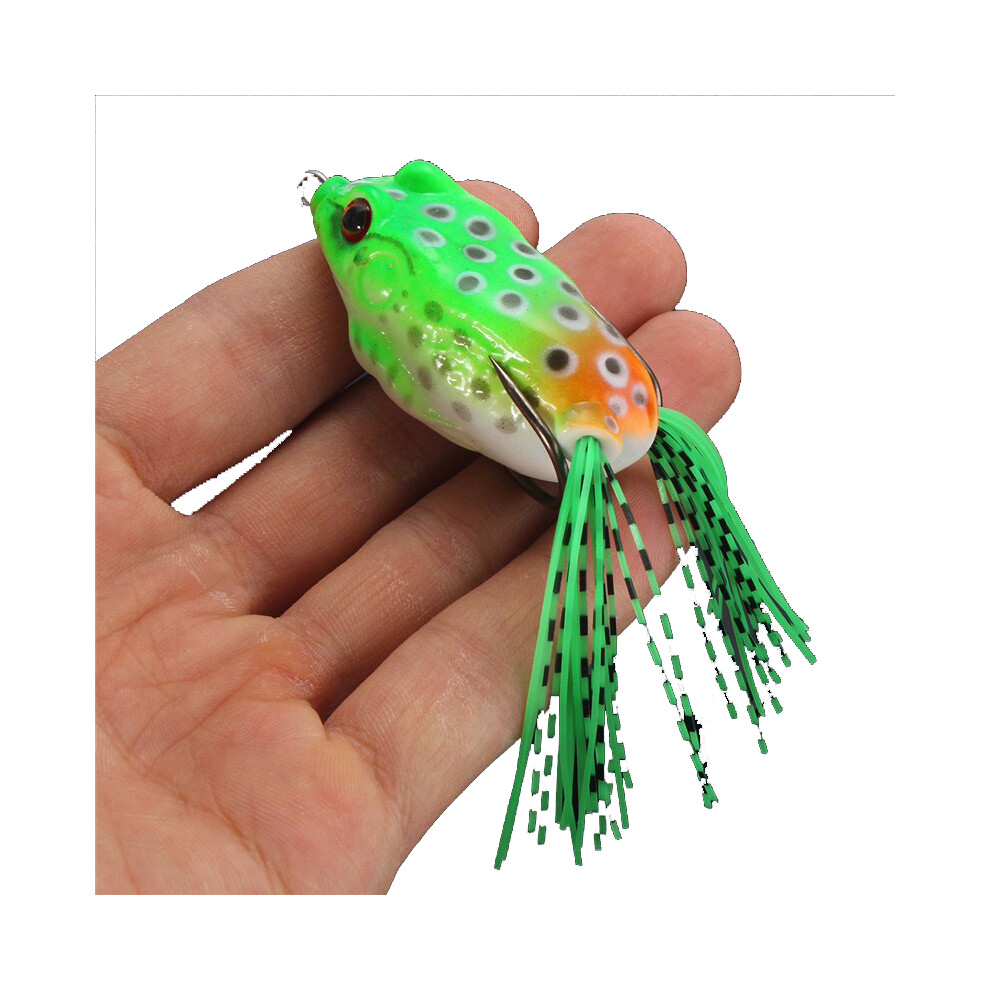 ZANLURE 5Pcs 6CM Large Frog Topwater Fishing Lure Crankbaits Hooks Bass Bait Tackle