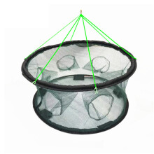 ZANLURE 6 Holes Foldable Fishing Trap Net Crabs Shrimp Crayfish Lobster Bait Cage Tools Fishing Tools