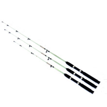 LEO Transparent Solid Fiber Glass Fishing Rod 1.35M 1.5M 1.65M 2 Sections Sea Fishing Pole