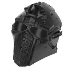 WoSport Military Airsoft Full Face Helmet Safety Tactical Adjustable CS Mask Shooting Helmet Mask Head Protector Outdoor Hunting