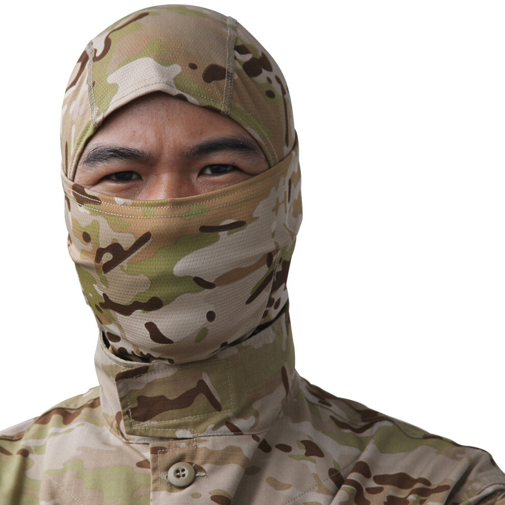 Tactical Full Face Mask Hood Headgear Caps Camouflage Hunting Hat Winter Neck Scarf 713653085736