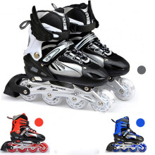 Unisex Adjustable Four Flashing Wheels Skates Shoes Wear-resisting Rollerblade Skate Shoes