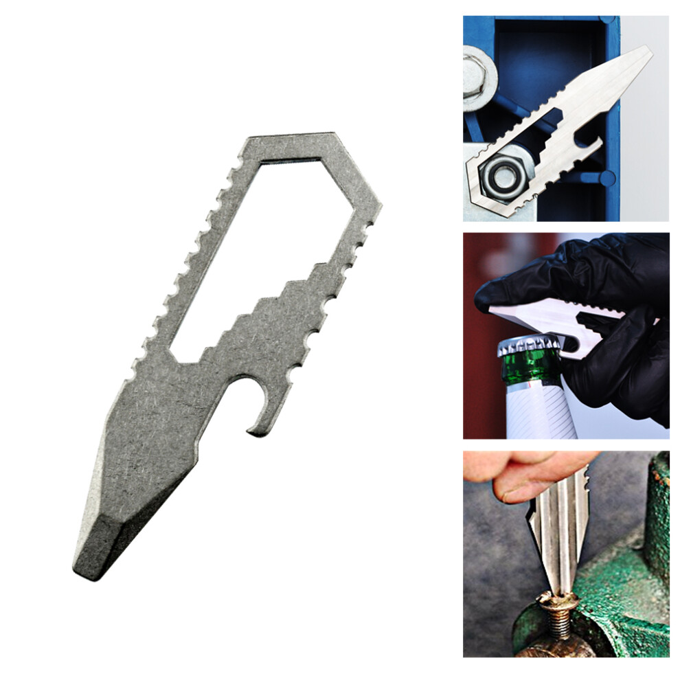 Titaner 4-In-1 Edc Mini Multitools Pocket Keychain Wrench Slotted Screwdriver Bottle Opener Portable Outdoor Camping Climbing 318781769888