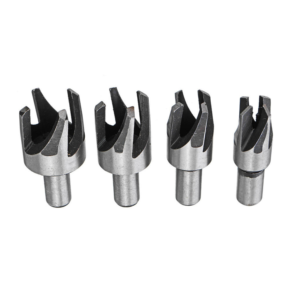 4Pcs Round Woodworking Plug Cutter Cutting Drill Bits Set Dowel Maker Tool 623414305990