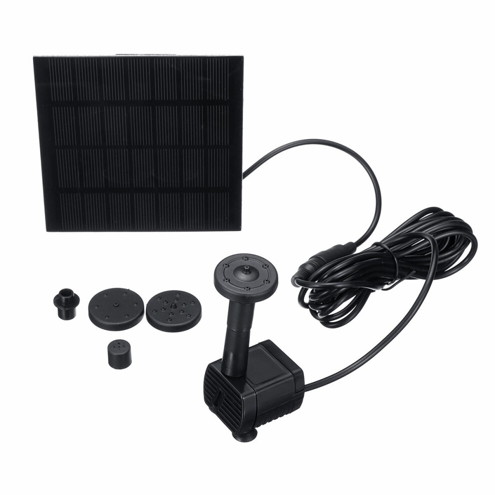 7V 1.4W Solar Panel Powered Fountain 180L/H Submersible Water Pump Pond Kit Garden Pond 623414310765