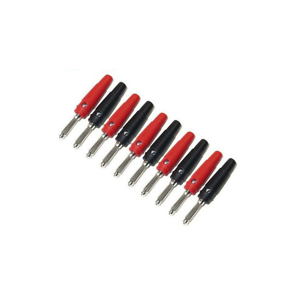 Daniu P3008 10Pcs 4Mm Copper Banana Plug Jack Speaker Amplifier Test Probes Connector 623414311397