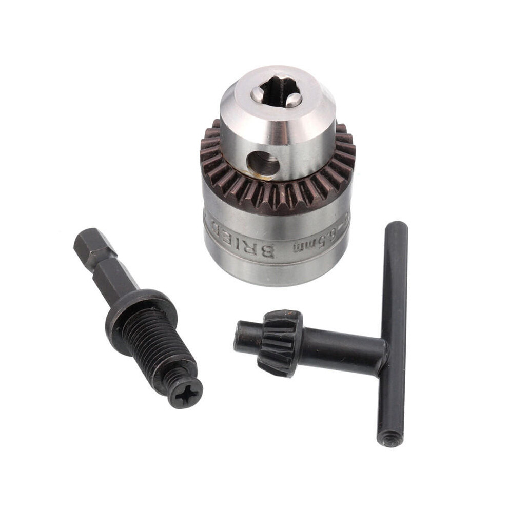 Electric Drill Chuck Capacity 0.6-6Mm Thread 3/8-24Unf 1/4"Hex Shank Power Tools 623414311908