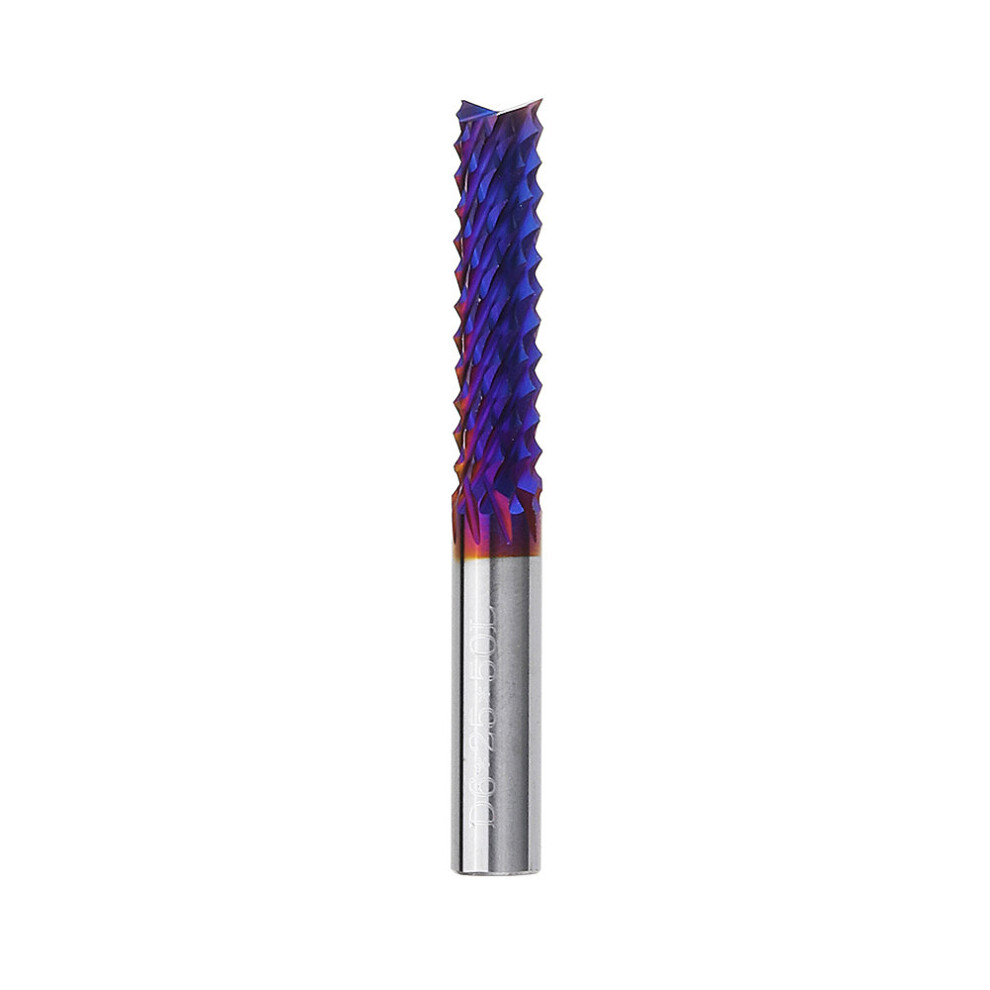 Drillpro 6Mm Shank 25Mm Tungsten Carbide Milling Cutter Blue Nano Coated End Mill 623414312271