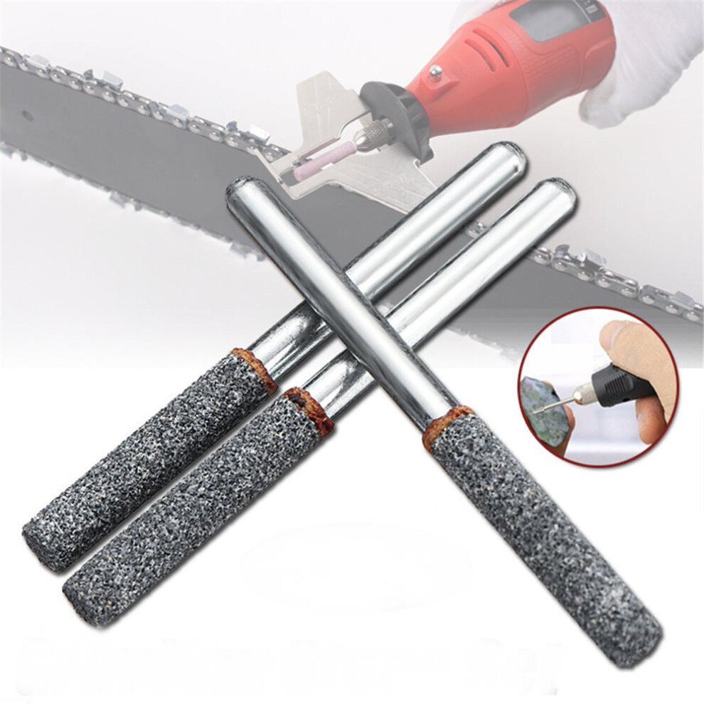 3Pcs Grinding Head Stone Set Diamond Chainsaw Sharpener Burr File Stone Mini Grinder 623414312370