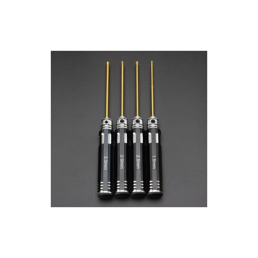 4Pcs 1.5/2.0/2.5/3.0Mm Hex Screwdriver Bit Hss Titanium Coated Repair Tool Set 623414313117