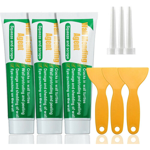 3pcs Wall Mending Agent Drywall Patch Repair Kit with Scraper Sandpaper 2