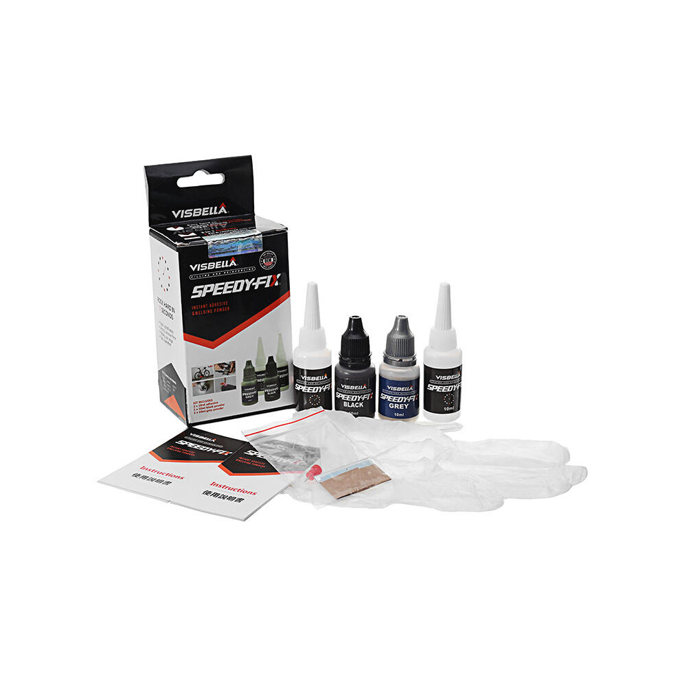 Visbella 7 Second Quick Bonding Fast Dry Glue Reinforcing Adhesive Speedy Fix for Metal Steel Plastic Wood Rubber Ceramic Repair