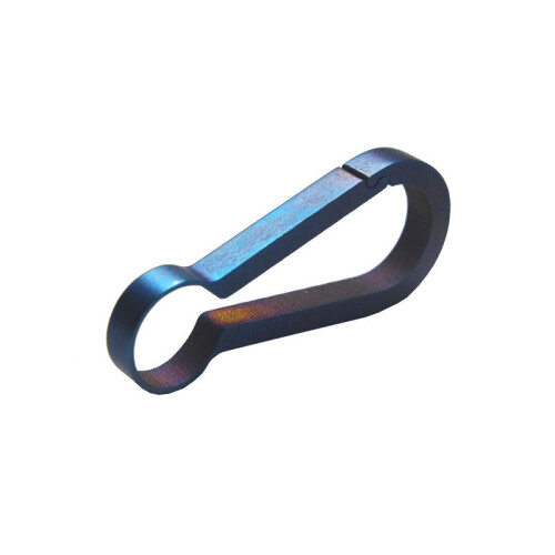 AOTDDORâ EDC 60mm Blue Quick Release Keychain Titanium Alloy Mini Key Ring