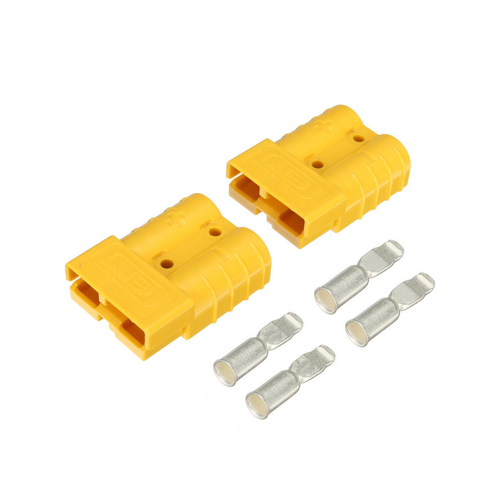 2Pcs 50A Dc12/24V Anderson Style Plug Connectors Anderson Power Plug 4X Terminals Yellow 623414319843