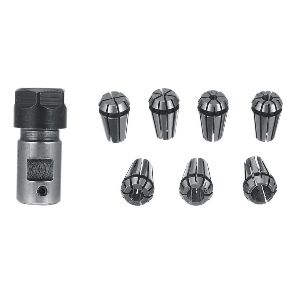 7Pcs Er11 1-7Mm Spring Collets With Er11a 5Mm Motor Shaft Holder Extension Rod 623414318099