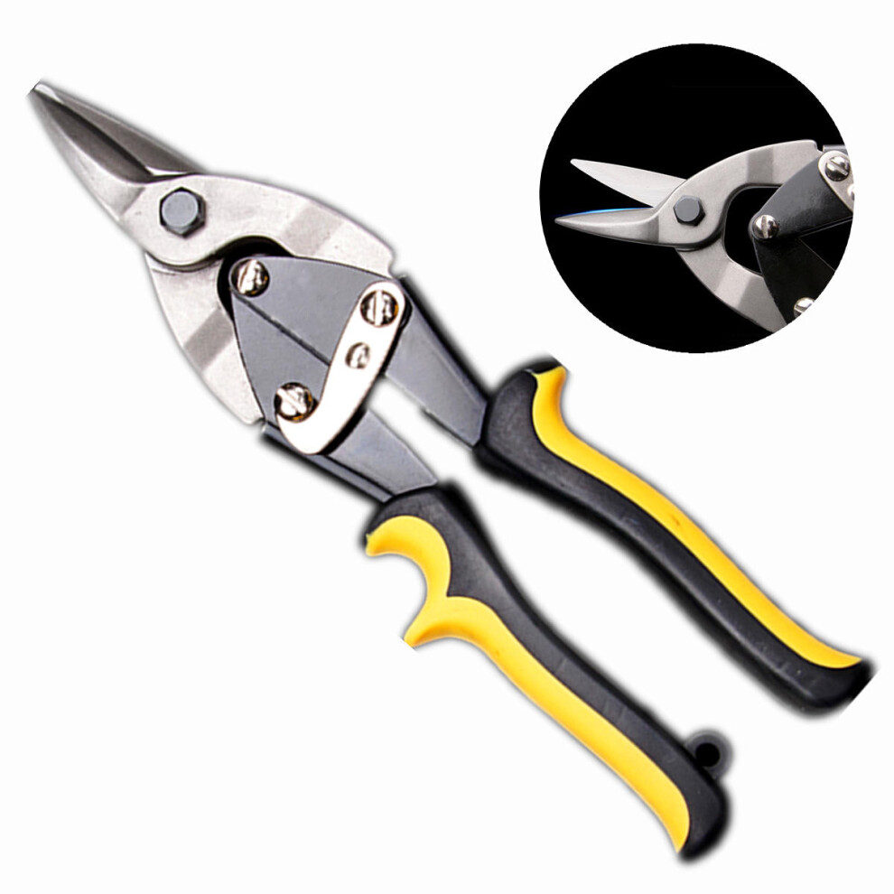 250Mm 10Inch Steel Straight Aviation Scissor Metal Tin Snip Shear Cutting Hand Tool 623414317870