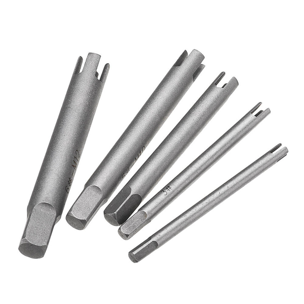 Drillpro 5Pcs M5-M12 Damaged Tap Extractor Alloy Screw Tap Remover 623414319638