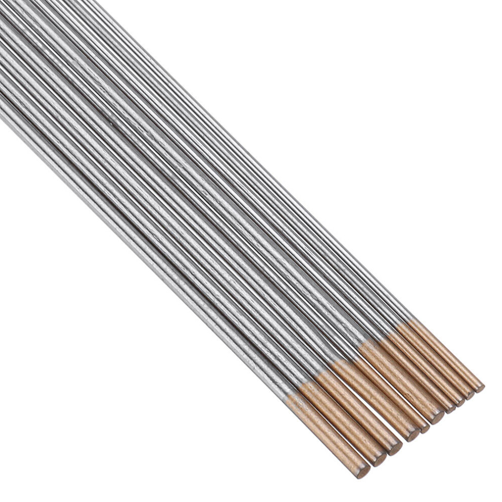 10Pcs Wl15 150Mm Length Tig Welding Tungsten Electrodes 1.0/1.6Mm Golden Tip Rods Set 623414321792
