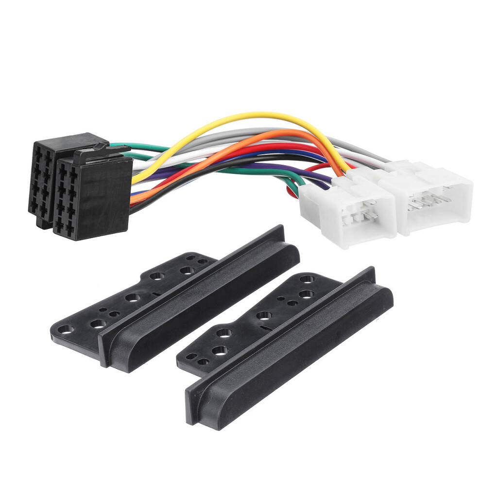 Au Car Side Trim Double Din Dash Facia Fascia Kit +Iso Wiring Harness For Toyota 623414317603