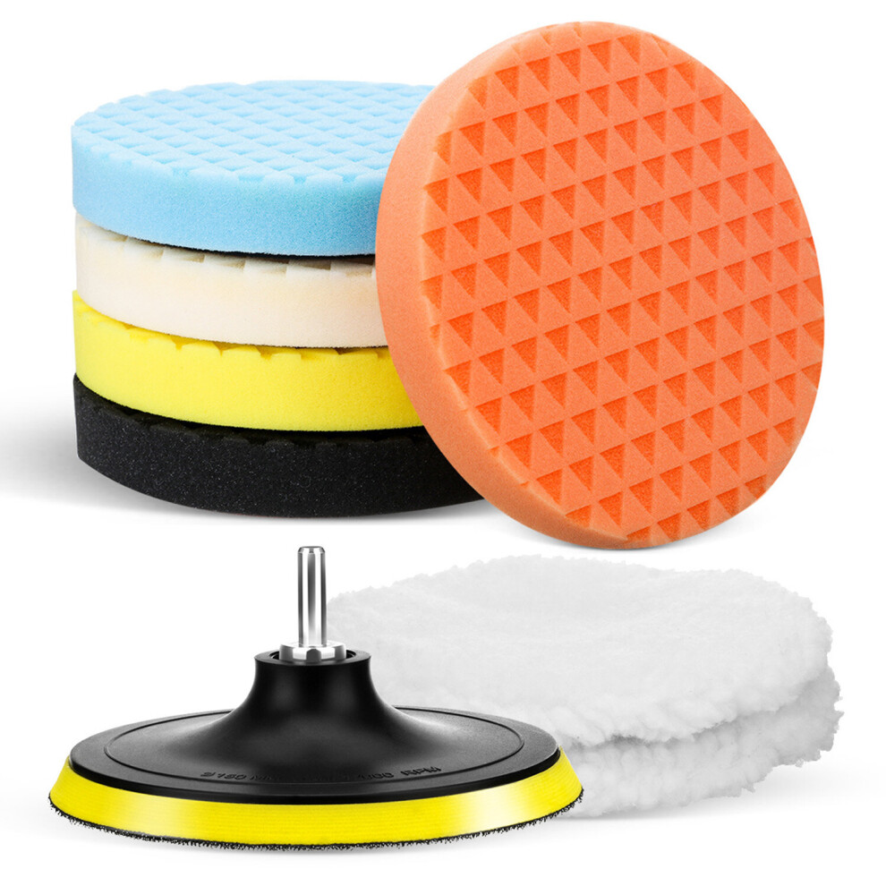 Matcc 8Pcs 6 Inch Car Polishing Pad Kit M14 Buffing Pads With Wool Bonnet Pads For Car Polisher And Household Electric Drill 623414322362