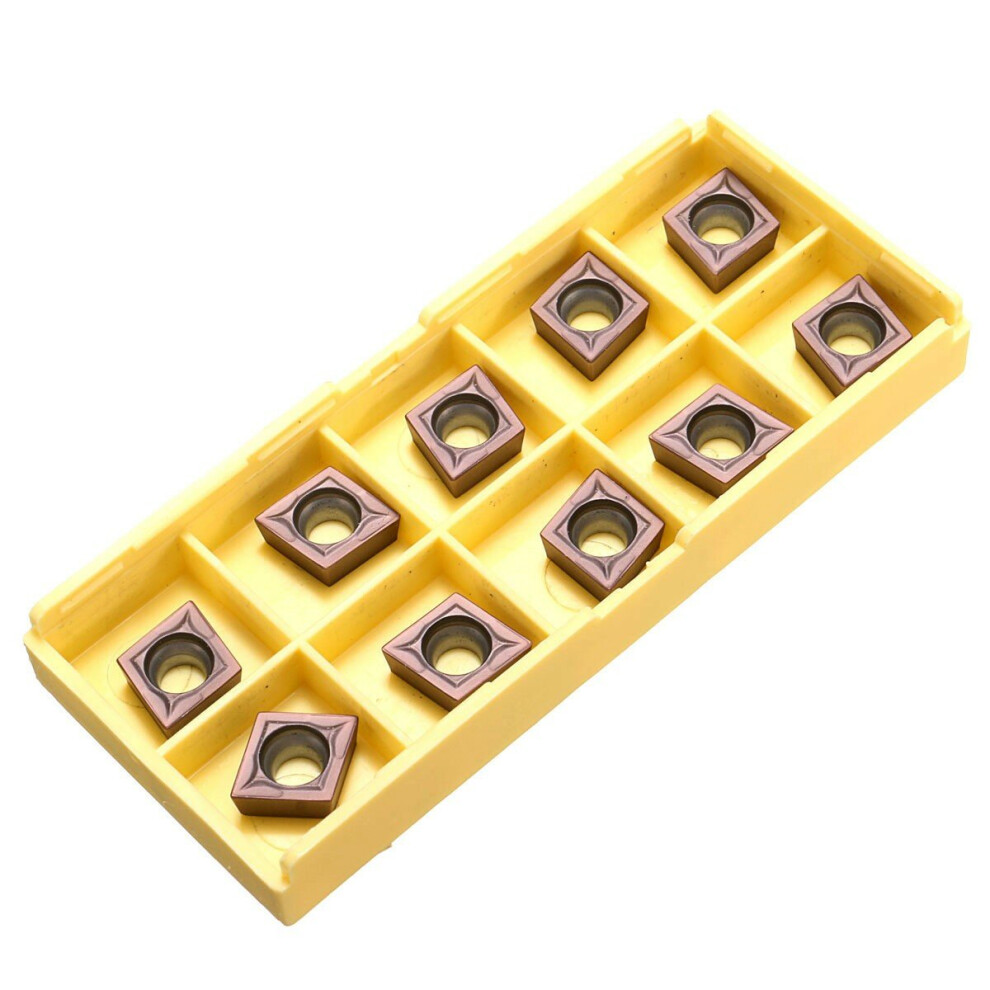 Drillpro 10Pcs Ccmt09t304 Vp15tf Ccmt32.51 Carbide Insert Cutter For Turning Tool Holder 623414322584