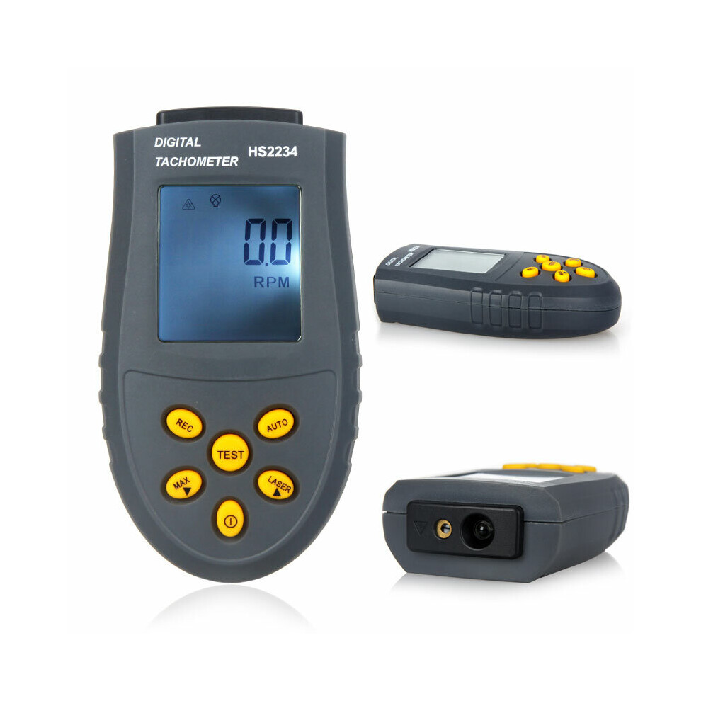 Hs2234 Digital Laser Tachometer 2.5-99999Rpm Lcd Rpm Test Small Engine Motor Speed Gauge Non-Contact 623414323116
